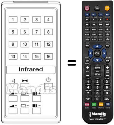 Replacement remote control RD 560
