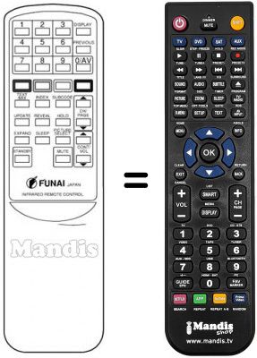 Replacement remote control INFRARED REMOTE CONTROL