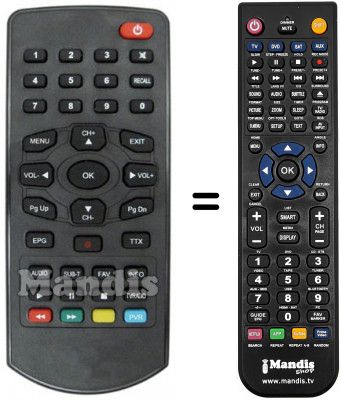 Replacement remote control PEEKTON PK 1770 TNT