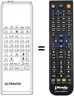 Replacement remote control IR 5497
