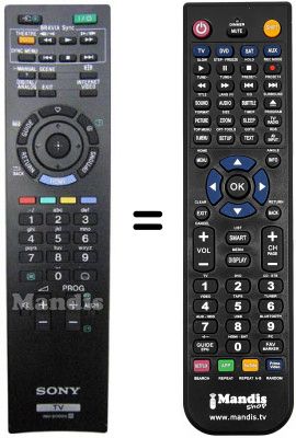 Replacement remote control Sony KDL-46 HX700
