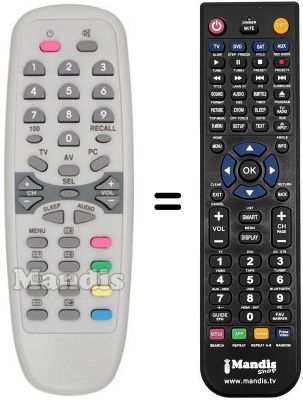 Replacement remote control KEYMAT KE LC 1796 T