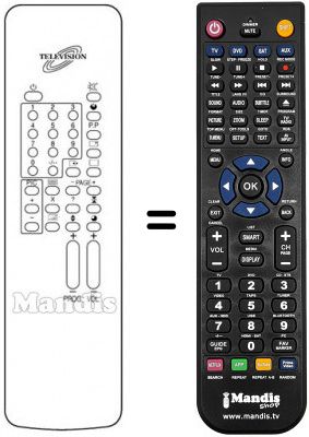 Replacement remote control Supertech CTV 5504 VT