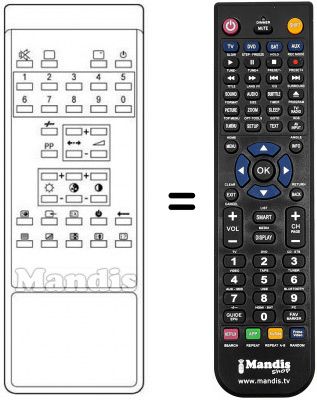 Replacement remote control Audiosonic KT 9555 TX