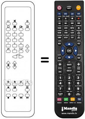Replacement remote control PYE LEONARDO 52 KV 2525