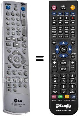Replacement remote control 6711R1P090S