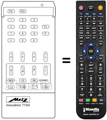 Replacement remote control MECATRON 7204