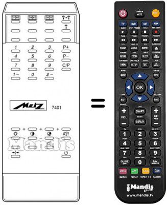 Replacement remote control MECATRON 7401