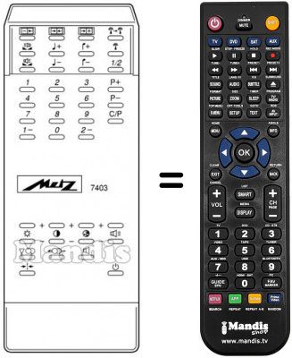 Replacement remote control MECATRON 7403