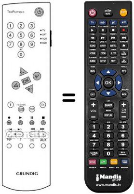 Replacement remote control Grundig MW 82-520 / 9