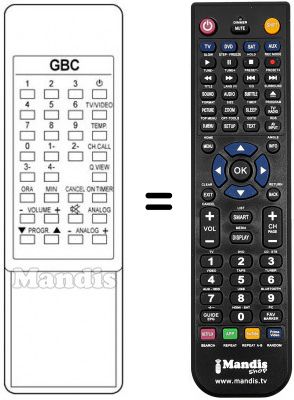 Replacement remote control MG 2594
