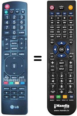 Replacement remote control LG 26 LE 3308