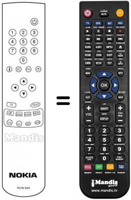 Replacement remote control Ingelen MP 237 H 1 Replacement remote control Ingelen MP 237 H 1