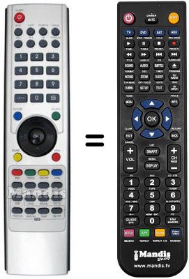Replacement remote control NordMende N 4202 PB Replacement remote control NordMende N 4202 PB