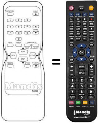 Replacement remote control Funai 25A-250