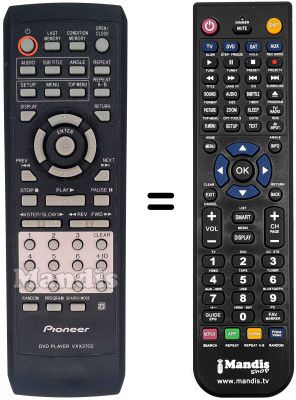 Replacement remote control Pioneer DV 535