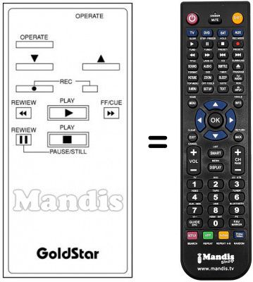 Replacement remote control PN 243 104K