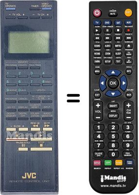 Replacement remote control JVC HR-D530 E