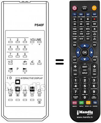 Replacement remote control PS 40 F