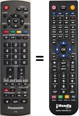 Replacement remote control Panasonic TH-37LE7