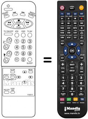 Replacement remote control R-30C15