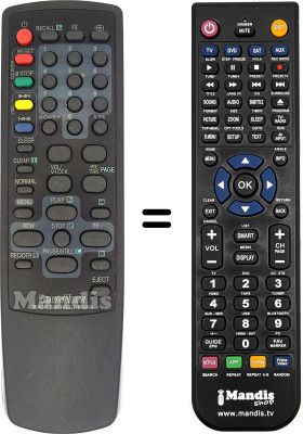 Replacement remote control Daewoo DVS 20 FBT