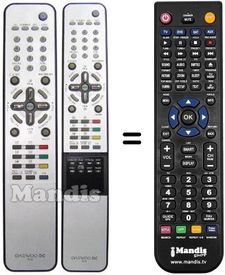 Replacement remote control Daewoo DT 42A1 Replacement remote control Daewoo DT 42A1