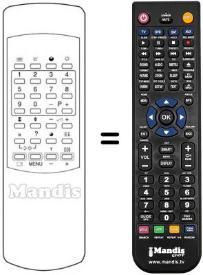 Replacement remote control RC-0302 / 00