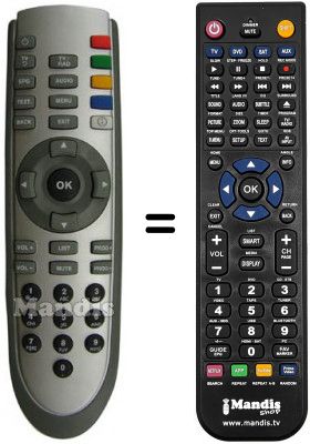 Replacement remote control Zodiac DZR 1800 DTT