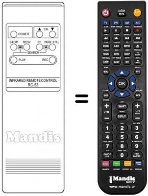 Replacement remote control RC-53