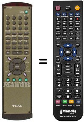 Replacement remote control RC-887