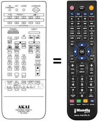 Replacement remote control RC-V55A