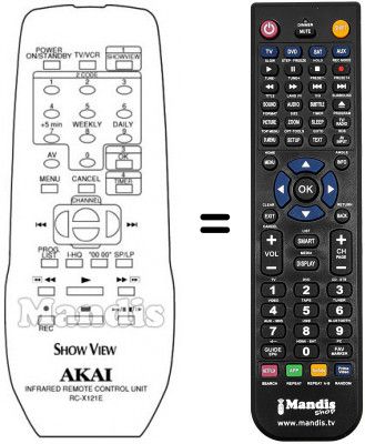 Replacement remote control RC-X121E