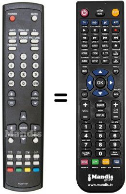 Replacement remote control Hyundai HM 19 W Replacement remote control Hyundai HM 19 W
