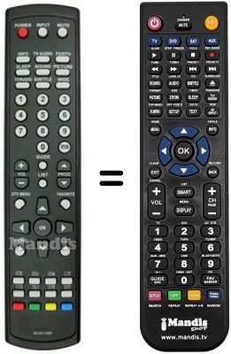 Replacement remote control Q.BELL QB 22 F-4W DVB-TL