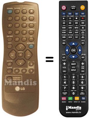 Replacement remote control LG LV 984