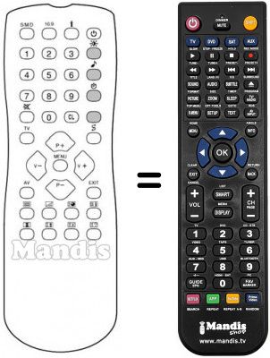Replacement remote control Finlux CT 2819 T