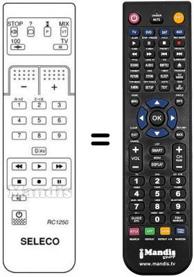 Replacement remote control RC 1250