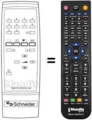 Replacement remote control RC 204