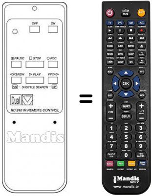 Replacement remote control RC 240