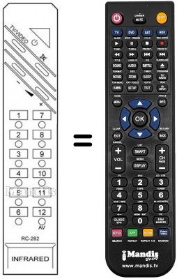 Replacement remote control RC 282