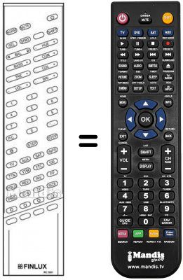 Replacement remote control TC 3001