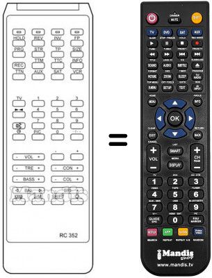 Replacement remote control RC 352