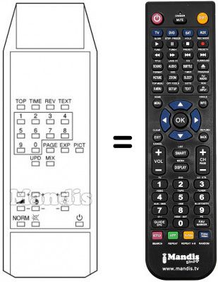 Replacement remote control RC 390