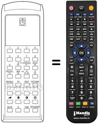 Replacement remote control RC 43
