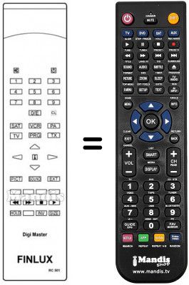 Replacement remote control RC 501