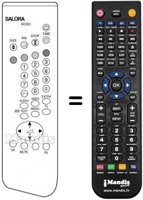 Replacement remote control Arthur Martin 28 T 9C
