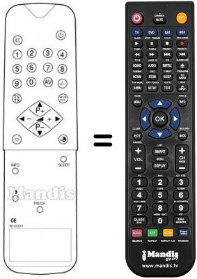Replacement remote control RC 61413