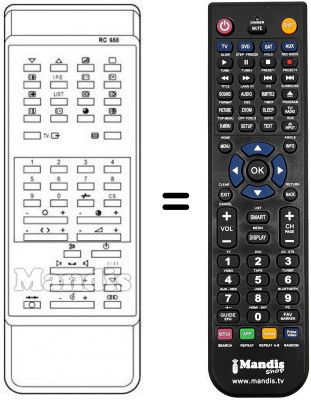 Replacement remote control RC 658