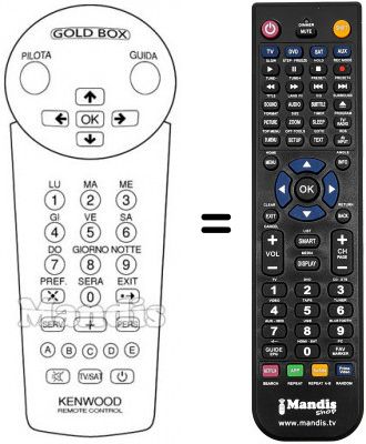 Replacement remote control RC 8252 / 00